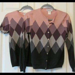 VTG Pendleton Merino Womens Cardigan Set Button Down Set Sz P